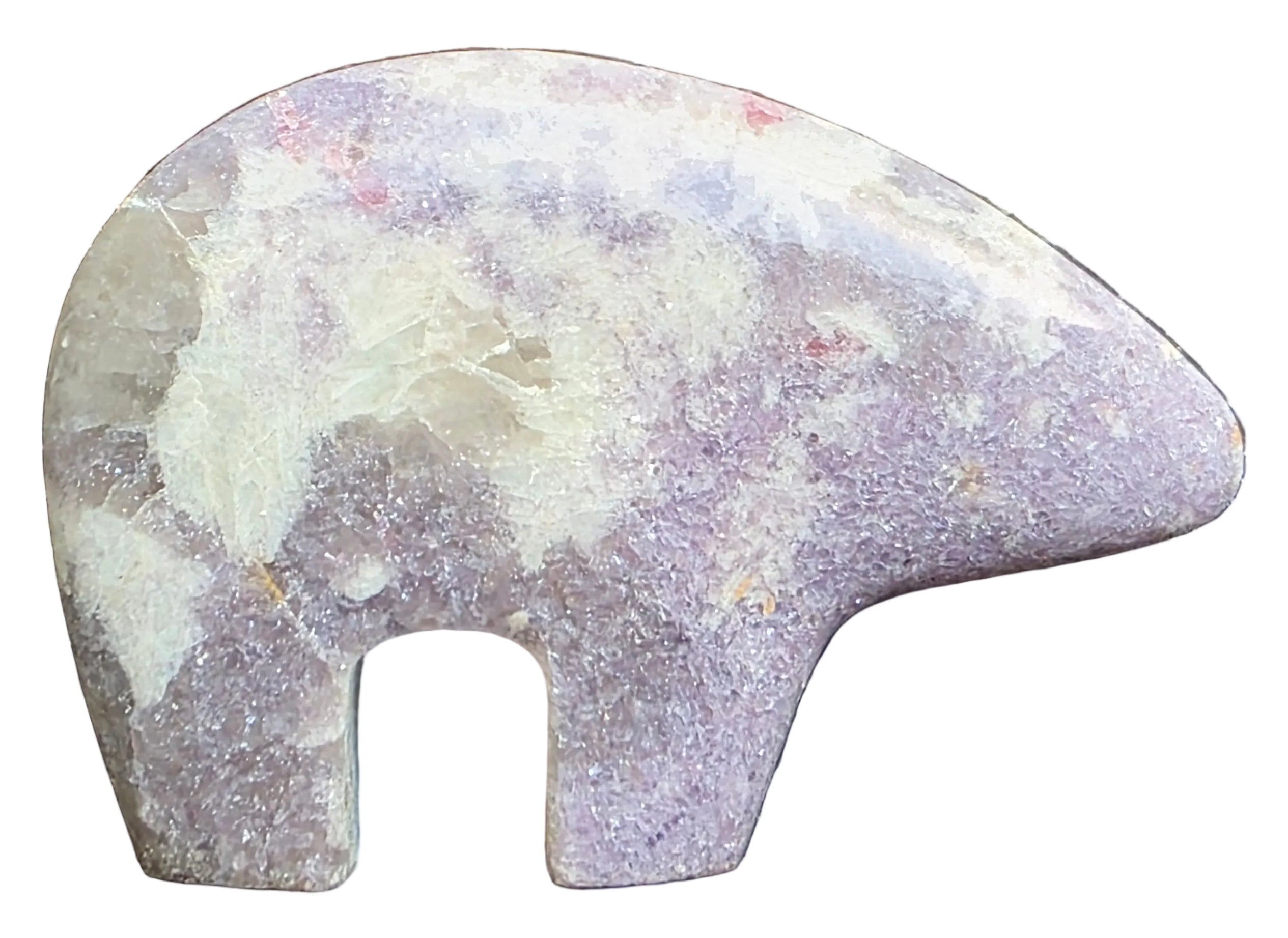 Lepidolite Bear Fetish