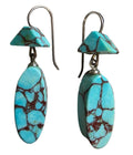 Turquoise Feather Earrings